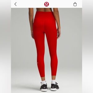 NWT Lululemon Base High Rise Leggings - size 6 - 25” Red NWT